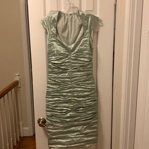 Nicole miller, sage, mint cocktail dress